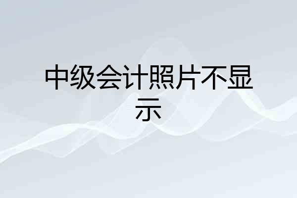 中级会计照片不显示
