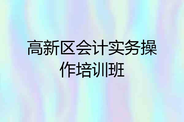 高新区会计实务操作培训班