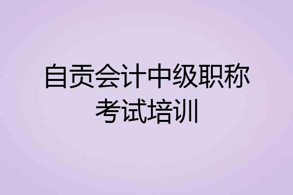 自贡会计中级职称考试培训