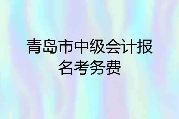 青岛市中级会计报名考务费