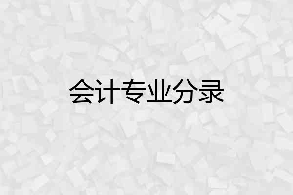 会计专业分录