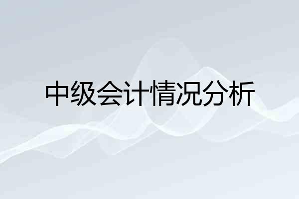 中级会计情况分析