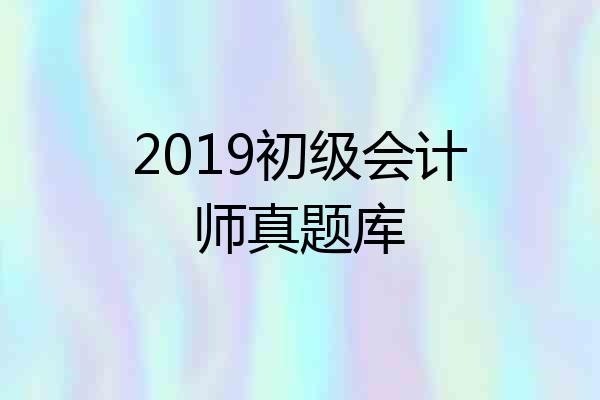 2019初级会计师真题库