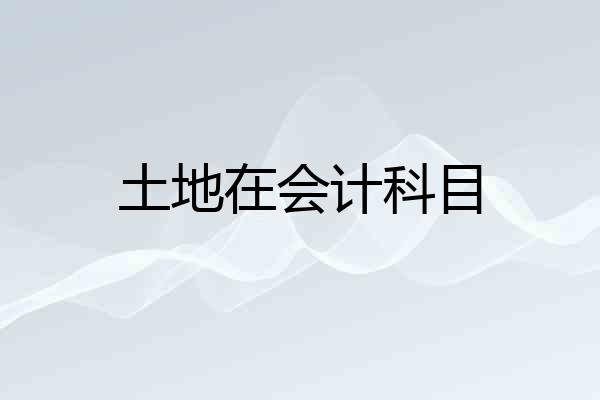 土地在会计科目