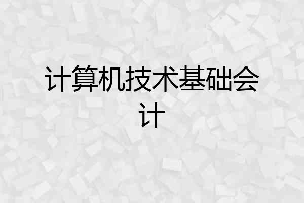 计算机技术基础会计
