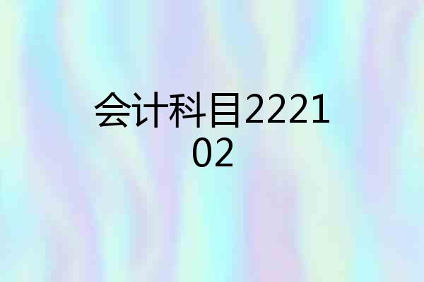 会计科目222102