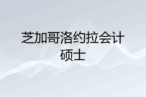 芝加哥洛约拉会计硕士