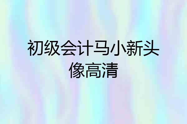 初级会计马小新头像高清