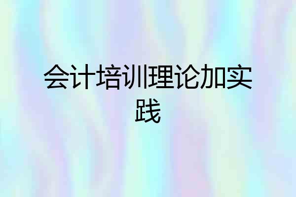 会计培训理论加实践