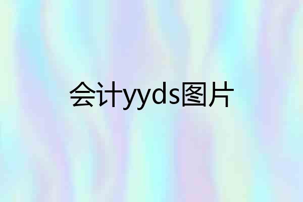 会计yyds图片