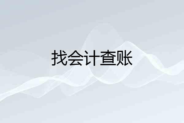 找会计查账