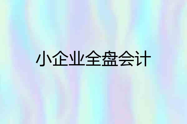 小企业全盘会计