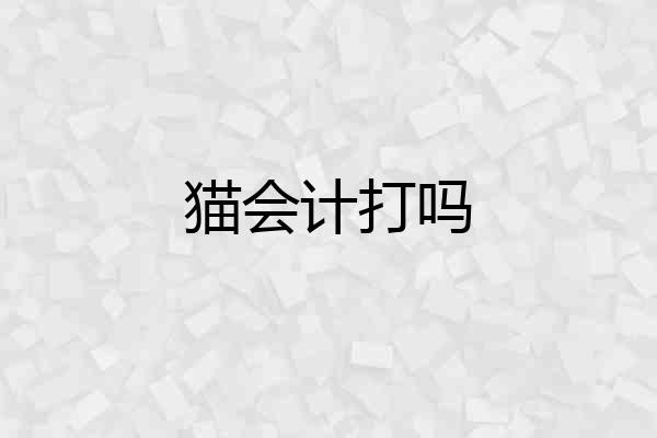 猫会计打吗