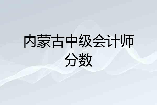 内蒙古中级会计师分数