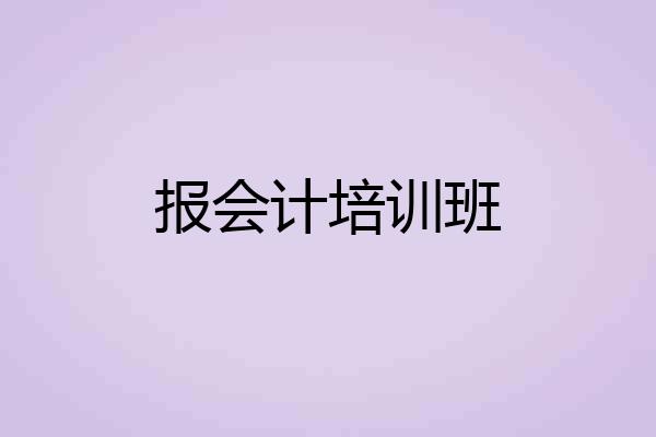报会计培训班