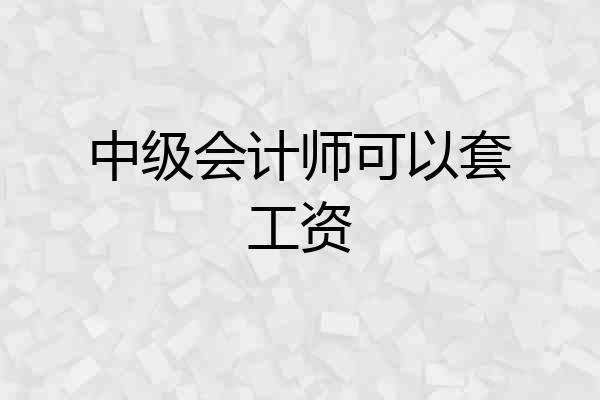 中级会计师可以套工资