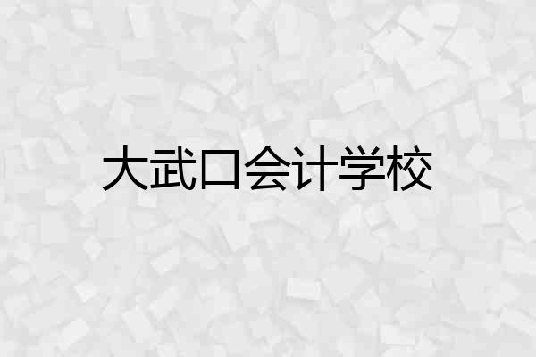 大武口会计学校