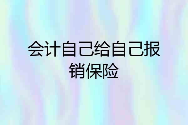 会计自己给自己报销保险