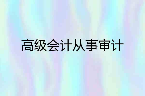 高级会计从事审计