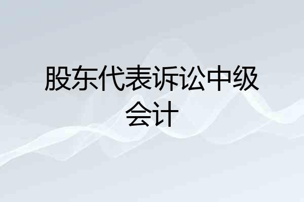 股东代表诉讼中级会计