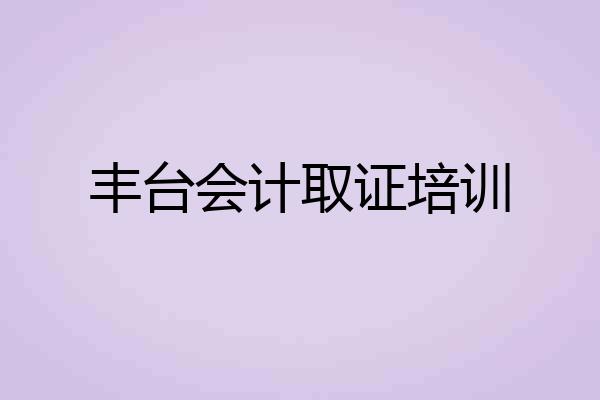 丰台会计取证培训