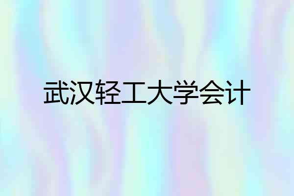武汉轻工大学会计