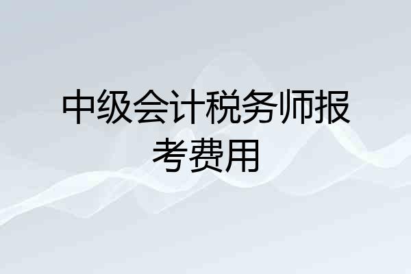 中级会计税务师报考费用