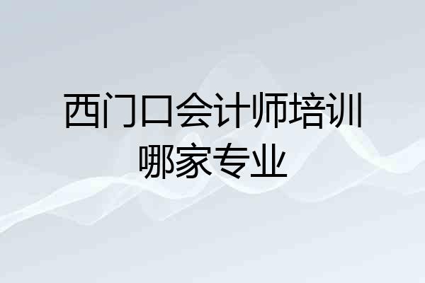 西门口会计师培训哪家专业