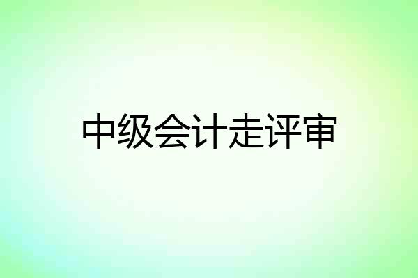 中级会计走评审