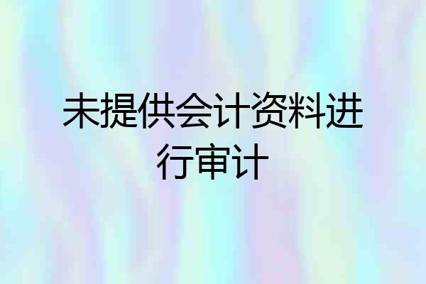 未提供会计资料进行审计