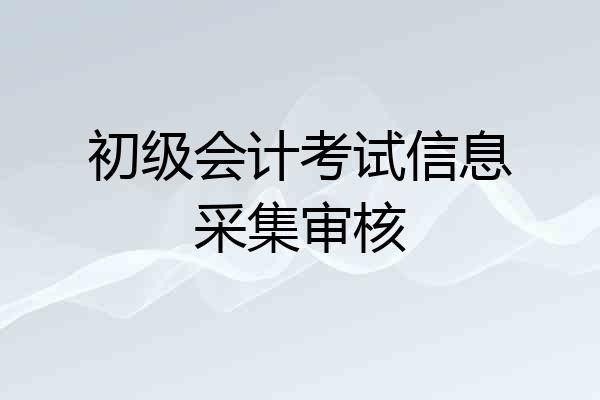 初级会计考试信息采集审核