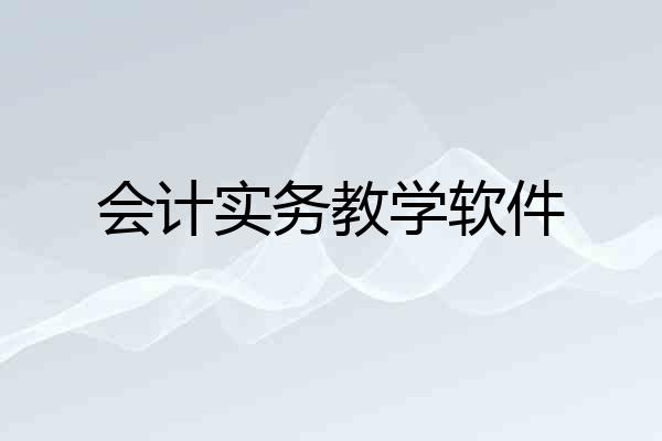 会计实务教学软件