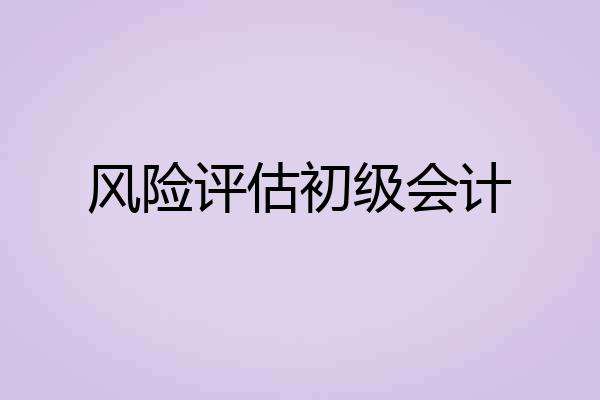 风险评估初级会计