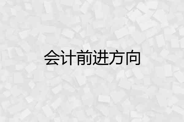 会计前进方向