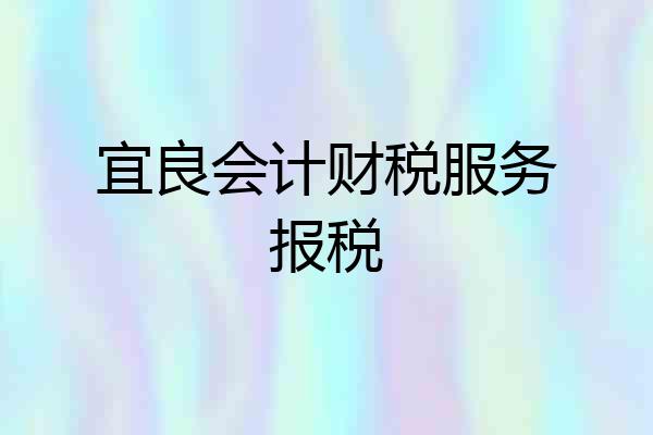宜良会计财税服务报税