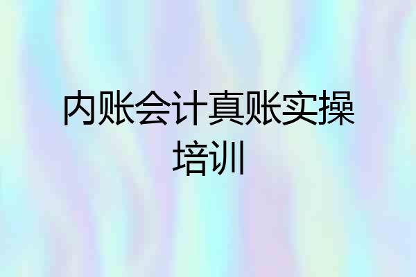 内账会计真账实操培训