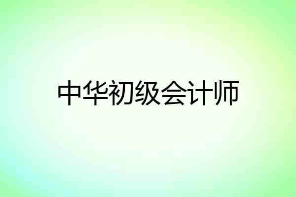 中华初级会计师