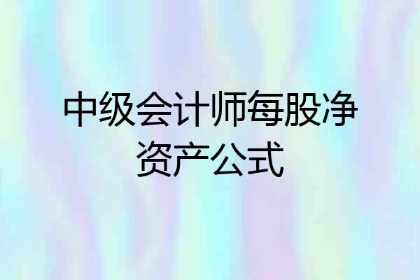 中级会计师每股净资产公式