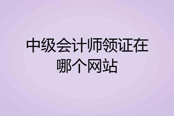 中级会计师领证在哪个网站