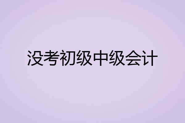 没考初级中级会计
