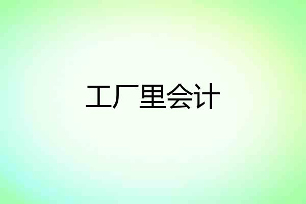 工厂里会计
