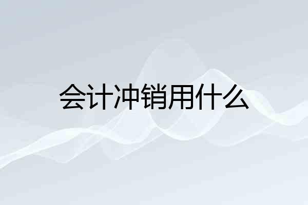 会计冲销用什么