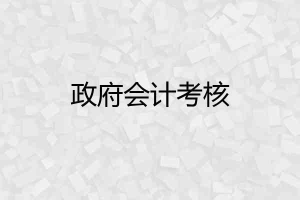 政府会计考核