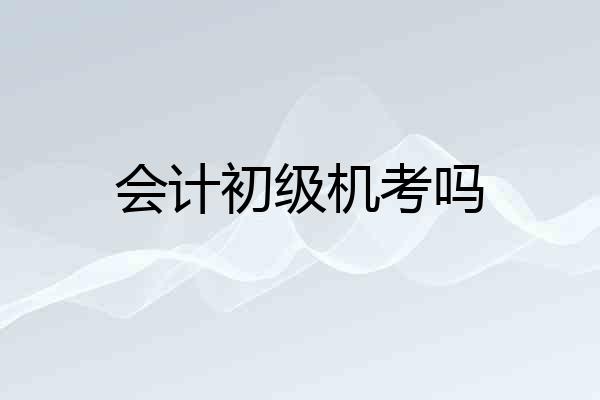 会计初级机考吗