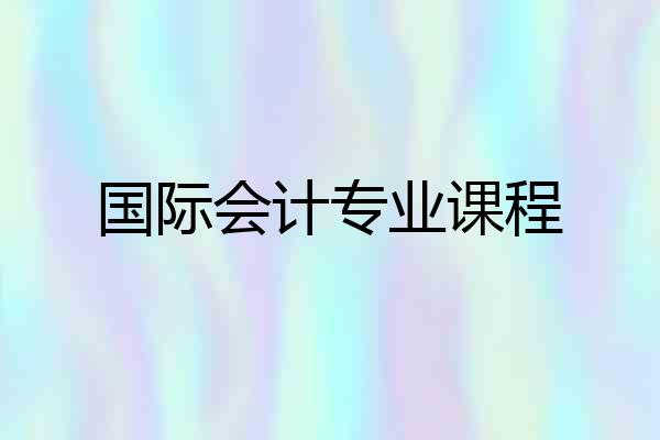 国际会计专业课程