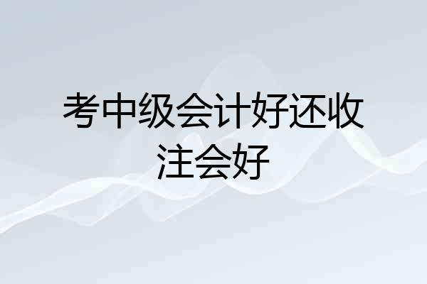 考中级会计好还收注会好