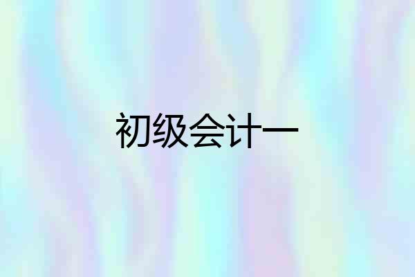 初级会计一