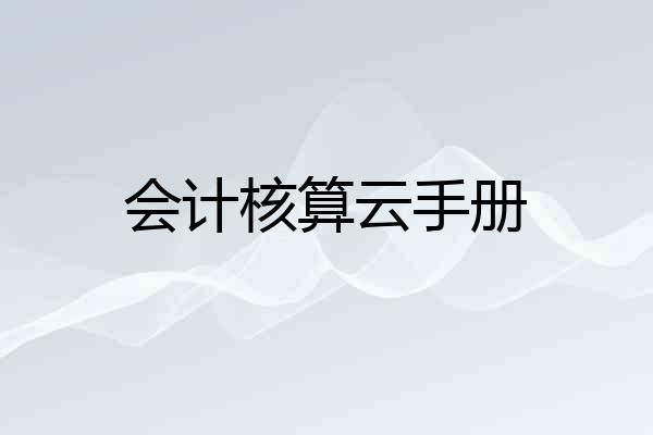 会计核算云手册