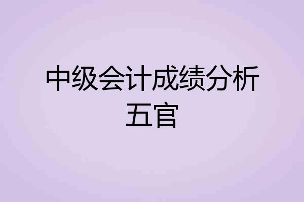 中级会计成绩分析五官