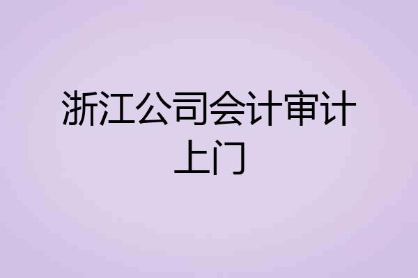 浙江公司会计审计上门